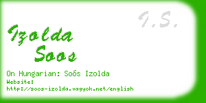 izolda soos business card